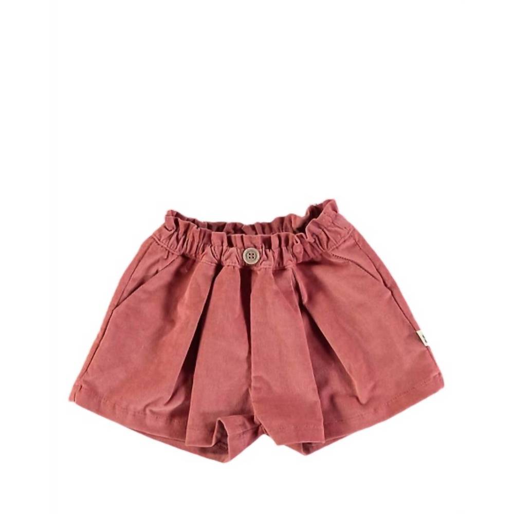 NEW PETIT INDI girls textured shorts in red